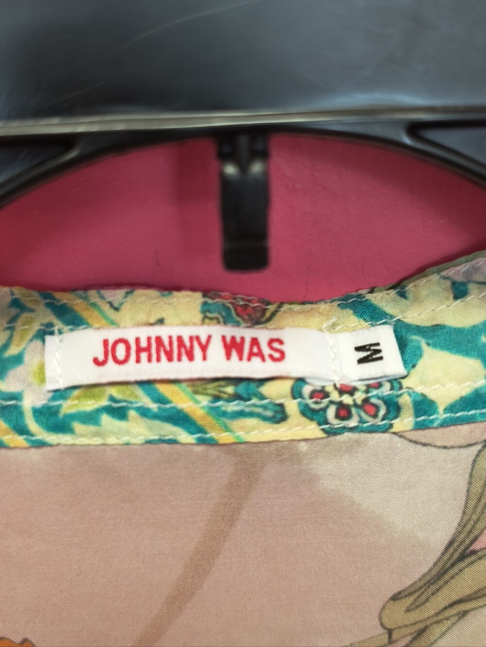 JOHNNY WAS Silk Women Floral Patchwork Blouse M - Picture 3 of 8